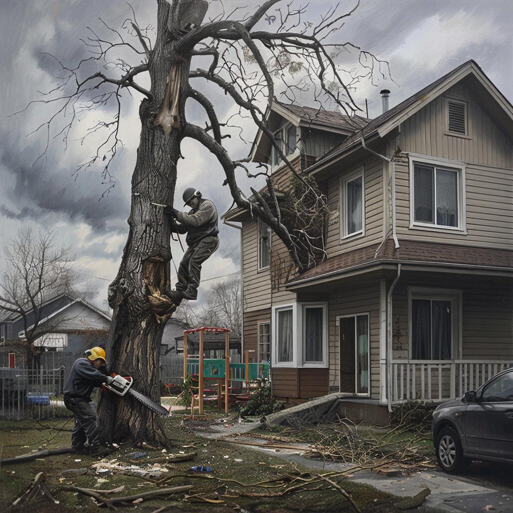 Опасности работ с деревьями вблизи жилых построек